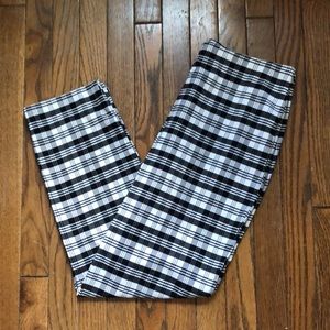 EUC Talbots plaid cotton pant Size 8